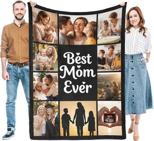 Miniatura 12 de Regalos para mujeres/hombres, manta personalizada de cumpleaños con imagen, mantas personalizadas con fotos, día de San Valentín, Navidad, regalos