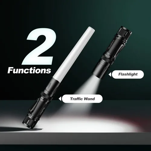 Miniatura 4 de RoadHero Paquete de 2 linternas LED multicolor de 12 pulgadas para control de tráfico, 4 colores en 1, luz de señal de seguridad para versión