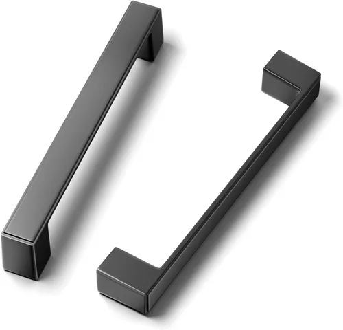 Miniatura 9 de Cobbe Paquete de 30 manijas de gabinete de cocina de 5 pulgadas, manijas cuadradas de gabinete negro mate, tiradores de gabinete para armarios