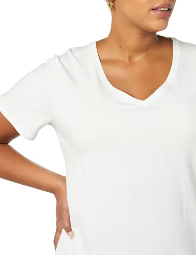 Miniatura 6 de Tienda Essentials Camiseta de manga corta con cuello en V para mujer, paquete múltiple
