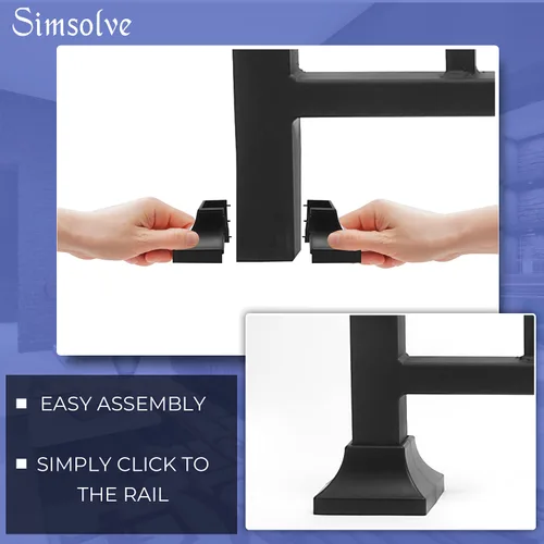 Miniatura 2 de Cubierta para base de poste de cubierta – Base de zapatos duradera a presión que transforma instantáneamente las patas de la mano y la escalera