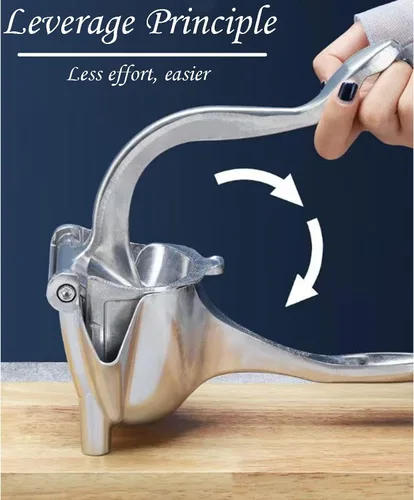 Miniatura 5 de Exprimidor de limón de acero inoxidable – Exprimidor manual de cítricos resistente para limón, lima, naranja y pomelo con mango ergonómico