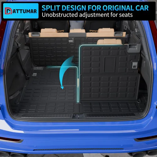 Miniatura 3 de Tapete de carga compatible con Toyota 4 Runner 2010-2024 de 7 asientos, tapete de carga para maletero, protector de asiento trasero de TPE 2023