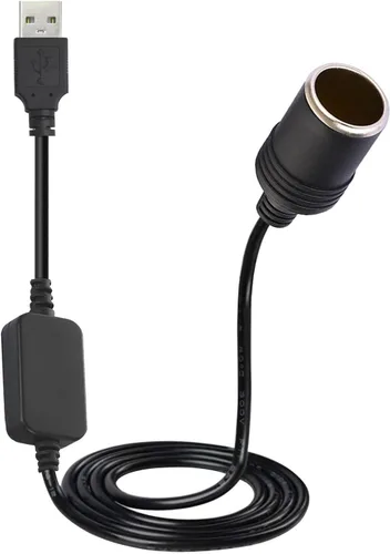 Miniatura 7 de USB A macho a 12 V encendedor de cigarrillos de coche hembra convertidor de cable USB adaptador de encendedor de cigarrillos para coche grabadora