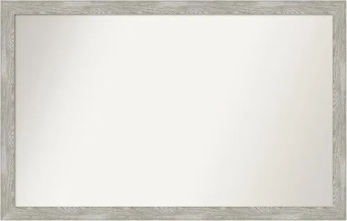 Miniatura 58 de Amanti Art Espejo de baño gris para sobre el fregadero, 31 x 48 pulgadas, espejo de tocador rectangular estrecho de color gris, marco de madera