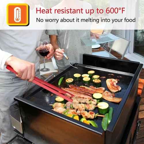 Miniatura 3 de 2 pinzas de silicona antideslizantes de 11.8 pulgadas, pinzas de cocina de silicona, pinzas para tostadas para cocinar, pinzas largas para barbacoa