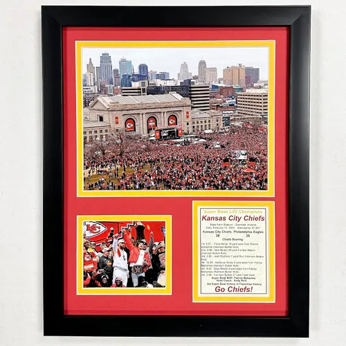 Kansas City Chiefs | Campeones 2022 | Collage de fotos enmarcado | 2 tamaños (desfile, 12 x 15 pulgadas)