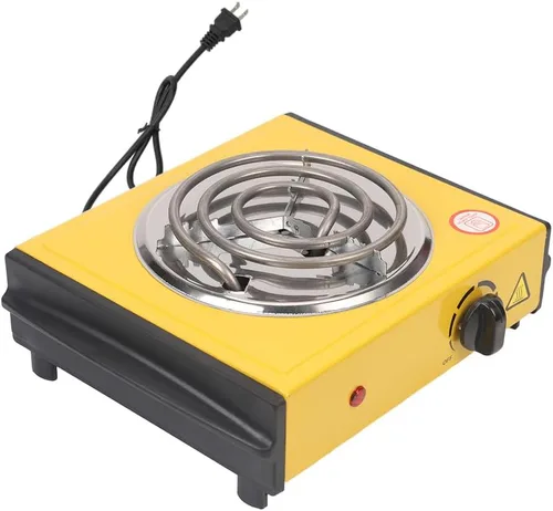 Miniatura 11 de Quemador de Encimera Compacto y Portátil - Quemador Eléctrico de Bobina Simple de 1000 Vatios para Encimera, Controles de Temperatura, Color Negro
