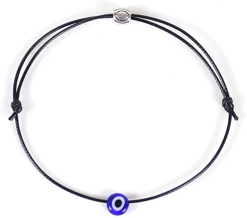 Miniatura 3 de 9 pulseras de cuerda roja ajustables hechas a mano con forma de cábala contra el mal de ojo, pulsera trenzada de ojo, pulsera de cuerda de amistad