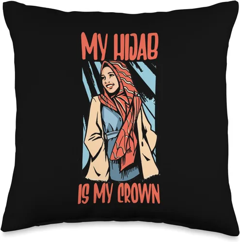 Miniatura 5 de My Hijab Is My Crown Islamic Muslim Women Gift My Hijab is My Crown Religión Islámica Almohada de mujer musulmana, 18 x 18 pulgadas, multicolor