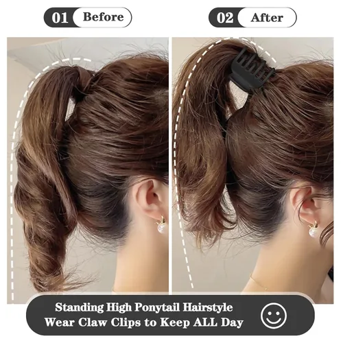 Miniatura 3 de 8 pinzas de garra para cabello fino para mujeres, pinzas de pelo medio mate de 1.6 pulgadas para cabello fino y grueso, agarre fuerte, pinzas