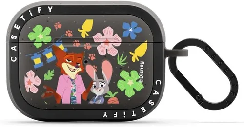 Miniatura 55 de CASETiFY AirPods Pro (1ª/2ª Gen) Estuche Bounce con Anillo [Colaboración Frozen] - Copo de Nieve de Anna - Taupe Mate