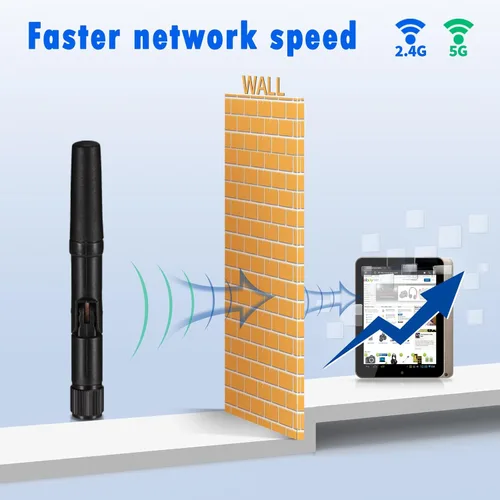 Miniatura 6 de Eightwood Antena WiFi pequeña de doble banda 2.4 GHz 5 GHz RP-SMA antena 2 unids para PC computadora de escritorio tarjeta PCIe Router WiFi cámara