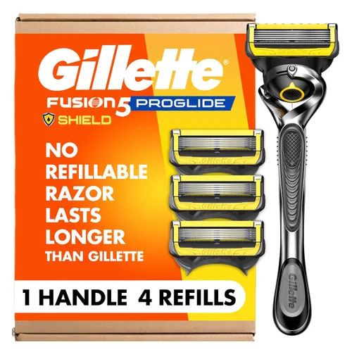 Gillette ProGlide Shield - Maquinilla de afeitar para hombre, con 5 cuchillas, cortador de precisión, lubricación Comfortglide, deslizamiento y