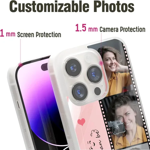 Miniatura 4 de Fundas de teléfono personalizadas para niñas, estética, linda funda para iPhone 11, 12, 13, 14, 15, 16 Pro Max Plus Mini, para Samsung Galaxy S21