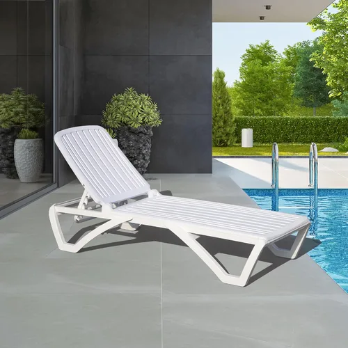 Miniatura 28 de Domi - Tumbona para exteriores, sillón ajustable de aluminio para patio, silla de piscina de plástico para terraza, césped, patio trasero