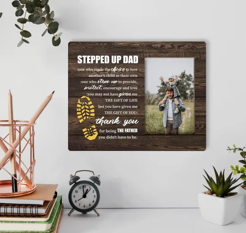 Miniatura 4 de Placa de Madera para Padrastro, Gracias por Ser el Padre que No Tenías que Ser, Placa de Madera para el Día del Padre, Regalo para Padrastro