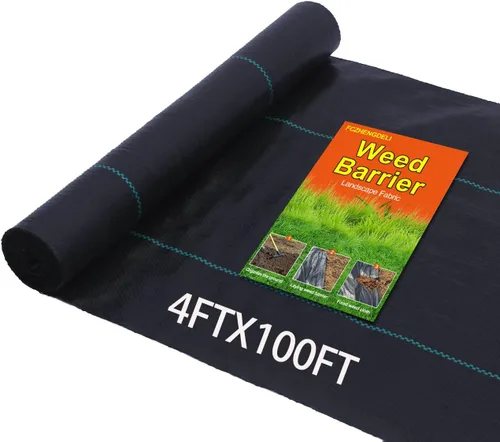 Miniatura 10 de 3ft x 50ft Weed Barrier Fabric Roll, 3.2oz Heavy Duty Woven Geotextile Ground Cover, Breathable Weed Block Cloth for Garden Beds, Vegetable Garden