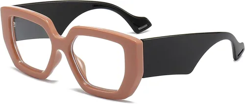 Miniatura 12 de AIEYEZO Gafas de luz azul con marco grueso para hombres y mujeres, gafas cuadradas de moda para computadora, antifatiga ocular y previenen el dolor