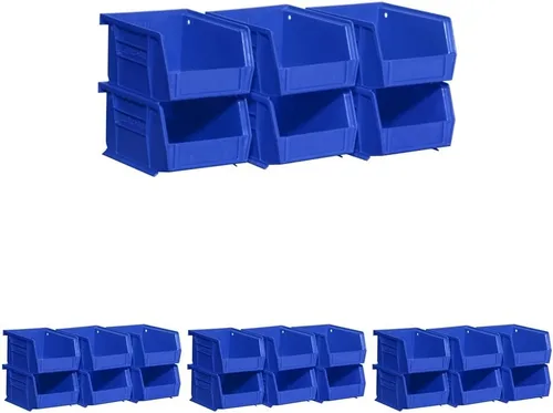 Miniatura 44 de Akro-Mils 30210 AkroBins contenedores de plástico para almacenamiento, se pueden colgar y son apilables, (5 x 4 x 3 pulgadas), color rojo, 6