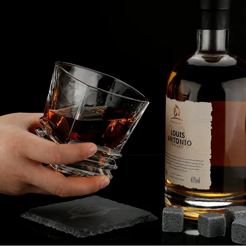 Miniatura 7 de EXREIZST Juego de Regalo de Piedras de Whisky - Regalos de Whisky para Hombres, Rocas de Whisky de Granito Refrigerantes, Juego de Caja de Regalo
