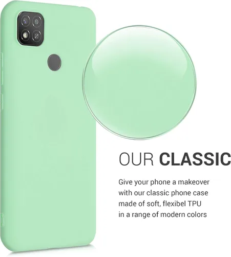 Miniatura 2 de kwmobile Funda compatible con Xiaomi Redmi 9C - Funda protectora de silicona TPU suave y delgada - Menta mate