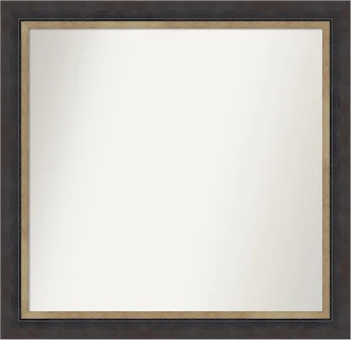Miniatura 332 de Amanti Art Espejo personalizado, espejo de baño negro Astor, espejo de pared o espejo de tocador de baño sobre el fregadero (25 x 25 pulgadas)