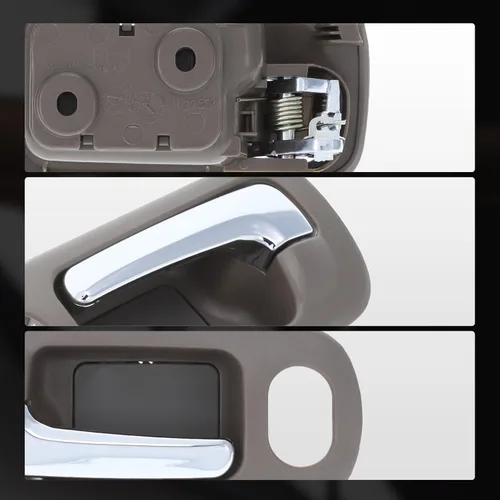 Miniatura 7 de A-Premium Manija de puerta interior delantera izquierda del lado del conductor con orificio de bloqueo compatible con Honda Civic 2001 2002 2003