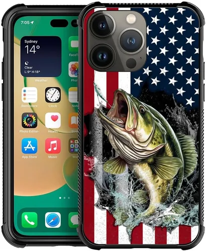 Miniatura 57 de DAIZAG Compatible con iPhone 13 Pro Max, Funda de TPU Protectora Anti-Arañazos Todo En Uno, Fundas para Hombre Mujer - Motivo de Madera Americana