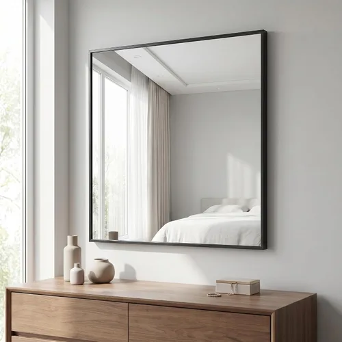 Miniatura 23 de BEAUTYPEAK Espejo de pared rectangular dorado de 24 x 36 pulgadas con marco de metal, se cuelga horizontal o vertical para sala de estar