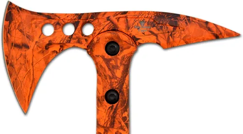 Miniatura 4 de Snake Eye Tactical Hacha de lanzamiento Tomahawk - Hacha táctica de lanzamiento con funda y hacha de lanzamiento de competencia (camuflaje naranja)