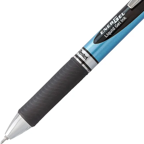 Miniatura 5 de Pentel Energel RTX - Bolígrafos de punta de aguja de 0.020 in, juego de bolígrafos de gel líquido retráctiles Energel RTX - Paquete de 5 bolígrafos