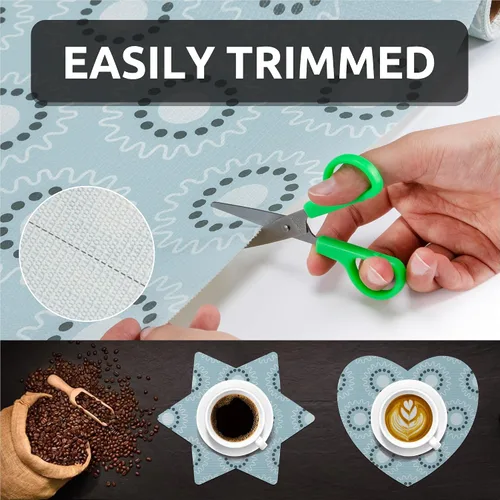 Miniatura 7 de FIFTY FEET Forro de estante de 12 x 120 pulgadas para gabinetes de cocina, forro de cajón de PVC para cómoda antideslizante para baño, forro de Blue