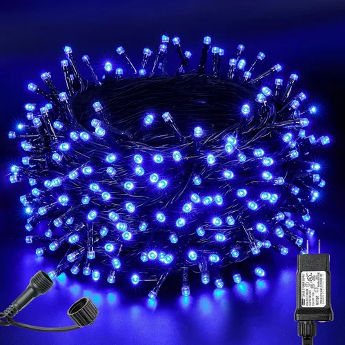 Miniatura 12 de BlcTec Luces de Navidad blancas cálidas, 300 luces LED de 108 pies para árbol de Navidad con 8 modos, impermeables, con certificación UL