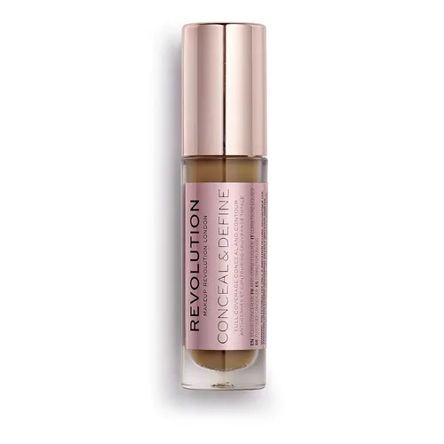 Miniatura 11 de Makeup Revolution Oculta y define el corrector, cobertura completa y acabado mate, C12.2 para tonos de piel medianos/bronceados, vegano y libre