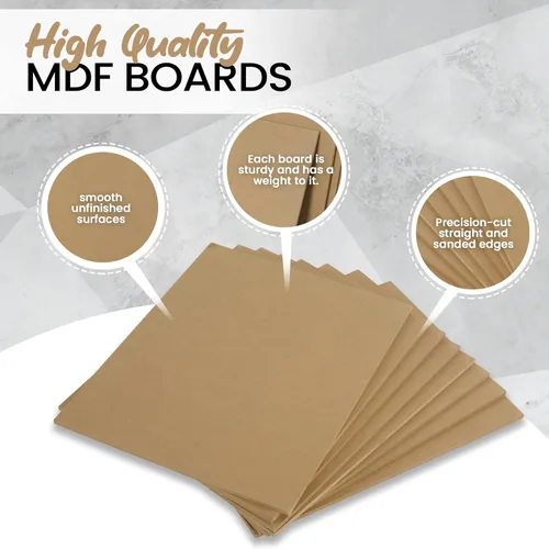 Miniatura 7 de CalPalmy - Tableros de MDF de 11 x 14 pulgadas (paquete de 8) - Tablas de 1/4 pulgadas de grosor para carpintería, diseño de interiores