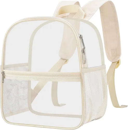 Miniatura 40 de Mochila transparente Oraben para eventos de estadio, mochila transparente para estadio 12x6x12, Negro, Pequeño