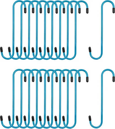 Miniatura 5 de 4LIFETIMELINES Ganchos de pinza de freno, acero duradero, recubiertos en polvo azul con puntas de goma, para trabajo automotriz en eje de freno