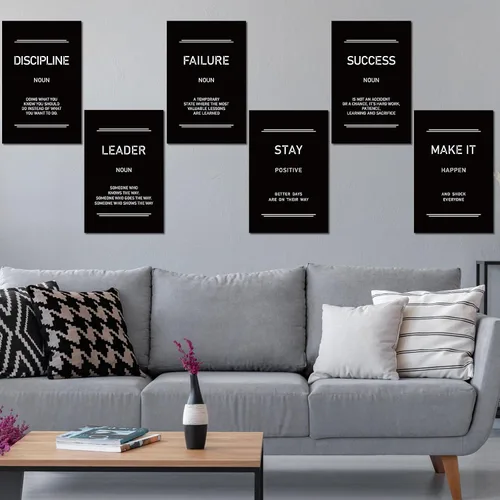 Miniatura 4 de Faccito 12 piezas de arte motivacional para decoración de pared de oficina, 11 x 17 pulgadas, citas inspiradoras, arte para pared, oficina, póster