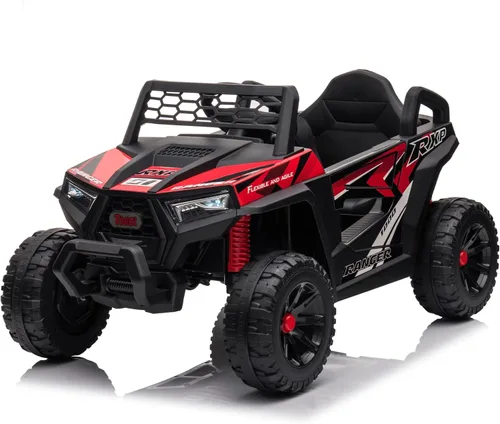 Miniatura 10 de TOBBI - Auto de juguete de 12V para paseo infantil, camión eléctrico todo terreno para niños, vehículo de 4 ruedas con batería, 2 motores duales