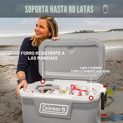 Miniatura 4 de Coleman Classic Series - Hielera portátil con aislamiento, resistente a fugas, para exteriores, conversa el hielo hasta por 5 días, 52, 70, 120