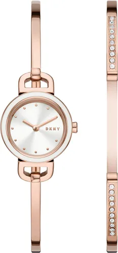 Miniatura 4 de DKNY Reloj de vestir de acero inoxidable inspirado en joyas City Link para mujer