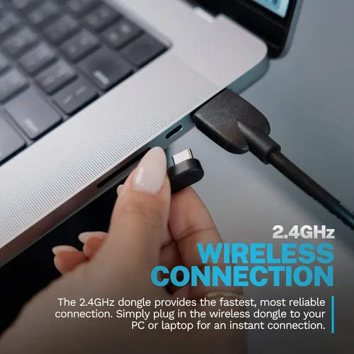 Miniatura 4 de JLab Flow - Paquete de teclado y mouse, Bluetooth inalámbrico o USB-C, botón AI, perilla de medios inteligentes, mouse ambidiestro, negro