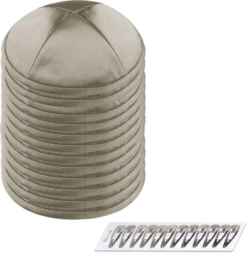 Miniatura 40 de Zion Judaica Deluxe Satin Kippot Bulk Packs Kippas o Kippa Individual Incluye Clips Kipa Gratis