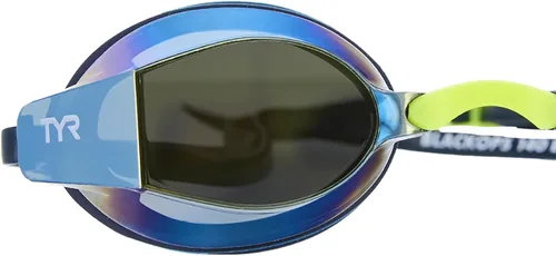 Miniatura 2 de TYR Blackops 140 EV Racing - Gafas de natación competitivas para hombres y mujeres, antivaho Espejo - Oro/Azul marino