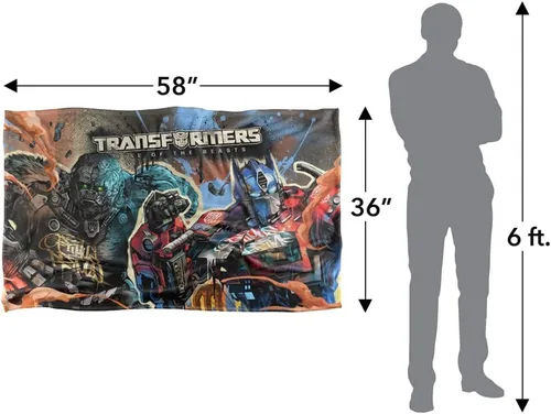 Miniatura 5 de Transformers: Rise of The Beasts - Manta de 36 x 58 pulgadas Optimus Prime Primal Mural Silky Touch Super Soft