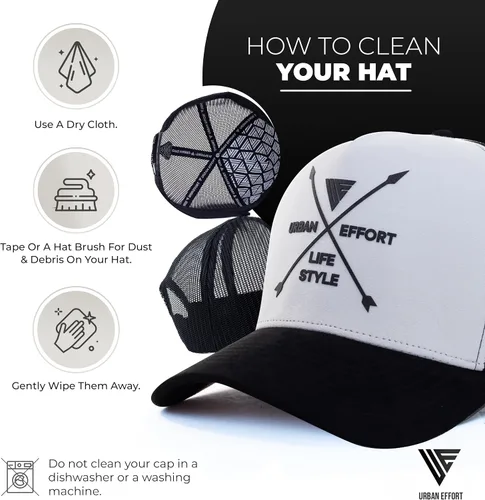 Miniatura 95 de Urban Effort Gorra trasera de malla, para hombres y mujeres, gorra de béisbol de 5 paneles, gran cierre a presión para caza y senderismo