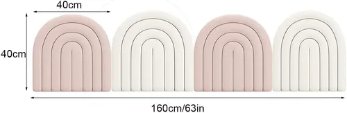 Miniatura 2 de Acolchado de pared anticolisión para niños, paneles de pared tapizados, panel de pared 3D, cabecero autoadhesivo para decoración de paredes