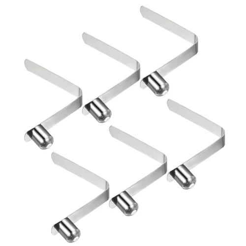 Miniatura 12 de PATIKIL Broches de paleta de kayak de 0.197 x 0.118 in, paquete de 6 clips de acero en forma de V de un solo pasador, clips de resorte, tubo