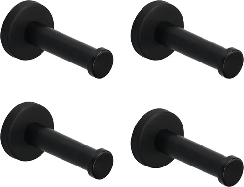 Miniatura 22 de Ganchos para toallas de baño, paquete de 6 ganchos redondos para abrigos, gancho resistente para bata montado en la pared, colgador de ropa Cromo